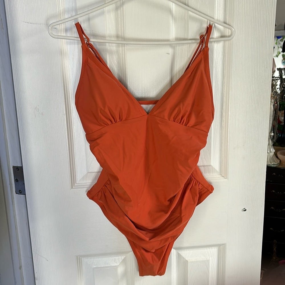 One-Piece Orange Swimsuit